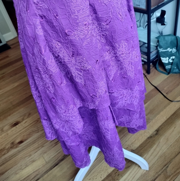 Vintage Chic Asymmetrical Purple Dress ART - Picture 5 of 8